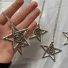 Pendant Necklaces Punk Jewelry Spiral Star Pendant Necklace Charms Korean Fashion Chains Necklace for Women Goth Accessories Grunge Choker24040556V
