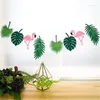 Décoration de fête Hawaiian Tropical Flamingo Pineapple Summer Decor Banner Garland Bunting Joyeux anniversaire