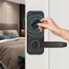 Lock TIAGO P12 Tuya Waterproof Smart Door Lock TTLock App Digital Fingerprint Card Password Key Outdoor Electronic Wooden doors Lock