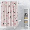 Rideaux de douche miel pêche rideau carton fruits de salle de bain avec crochets facilement pending imperméable tissu en polyester 180x180cm