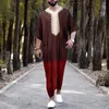 Men Jubba Thobe Islamitische kleding Ramadan Mens Abaya Jurk Long Robe Saudi Draag Musulman Caftan Jubah Dubai Dress 240328