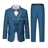 Jungen formelle grüne Kleideranzug Set Kinder Hochzeits Geburtstagsfeier POFORY COSTEUM KINDER BLAZER VEST HOBS BIETIE OUTFIT 240401