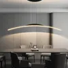 Lampadari sala da pranzo isola a led lampadario ristorante nordico moderno semplice illuminazione lunga imponente per le lampade artistiche da bar per bar