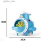 Baby Bath Toys Cartoon Bubble Machine Electric Automatic Soap Bubbles Gun Portable Summer Beach Bath Outdoor Party Party For Children Kids Gifts L48