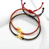 Braccialetti fascino moda manica drago intrecciato bracciale bracciale bracciale donne uomini uomini corda rossa dimensione regalo degli amanti regolabili