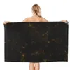 Toalha Toalha Golden Earth Tie-Dye Towels Piscina de Microfibra Grande Microfibra Rápida Banho Lightweight Swim