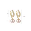 Hoop Earrings Trendy Fashion Jewelry Metal Circle For Women Drop Dangle Big Simulated Pearl Ear Clasp