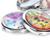 GU351 portable Metal Mini double sides Makeup Mirror Pocket Compact Folded Portable Small Round Hand For 240408