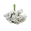 Decoratieve bloemen 12 stks/lot handwerk kunstmatige meeldraden suiker trouwfeest decoratie diy krans geschenkdoos plakboeking nep