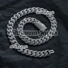 VVS entièrement glacé VVS Moisanite Diamond 15 mm Cuban Link Hip Hop Chaîne 18 pouces Collier personnalisé pour femmes