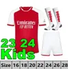 2023/2024 kids football kits ROWE SAKA soccer jerseys MARTINELLI ODEGAARD Nketiah G.JESUS ZINCHENKO SALIBA RICE HAVERTZ J.TIMBER Home Away Third Football Soccer Gift