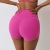 Nclagen Womens High midje Fitness Shorts No Front Seam Yoga Leggings Gym Hip Lifting Biker Sports Scrunch Butt Workout 240408