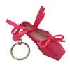 Keychains Ballet Shoe Keychain Decoration Charm ryggsäck hänge för kvinnliga flickor droppar