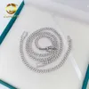 Jóias de hip hop quente novo fino 6mm VVs Diamond Moissanite 925 Sterling Silver Cuba ChainLocket Charcles