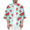 Ethnic Clothing Summer Fruit Print Kimono Men Women Fresh Hawaiian Shirt Trendy Beach Tops Loose Yukata Stylish Bathrobes Fashion Kimonos