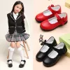 Sneakers Red Pink White Black Childrens Girls Leather Shoes Girls Princess Shoes Kids School Student Dress Shoes 4 5 6 7 8 9 10 11 1215T