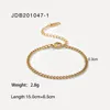 Unique INS Style Delicate Gold Bead Bracelet Waterproof Titanium Steel Double Layer Chain Bracelet Jewelry for Women