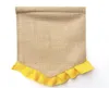 Blank säckväv flagga diy jute ruffles trädgård flaggor bärbara tomma banner påskträdgårdsdekorationer 14 färger dhw321 128 z25967481