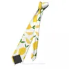 Bow Ties Cut Paste Lemon Mönster 3D Printing Tie 8cm bred polyester slips skjorta tillbehör parti dekoration