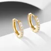 Hoop Earrings Wholesale Simple Trendy Jewelry S925 Sterling Silver 14k 18k Gold Plated Vermeil Huggies For Women Girls
