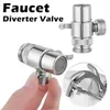 Kitchen Faucets 3-Way Diverter Valve Water Tap Connector M22 X M24 Switch Faucet Adapter Sink Splitter For Toilet Bidet Shower Bathroom
