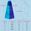 Swim Training Fins Silicone Professional Scuba Diving Short Men Women Snorkel Swimming Kids Flippers Equipment Set 240407