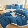 Set di biancheria da letto tafurong foglio da letto a 4 pezzi Copertura addensata per latte latte lana autunno e inverno cashmere tessile
