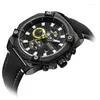 Montre-bracelets Fashion Mécanicale Watch for Men Sports Men's Date's Date Le cuir en cuir STRAP