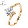 Cluster anneaux fentteci bambou Moisanite ring s925 argent sterling rose rose plaqué bras torsadé riveau beaux-bijoux pour les femmes proposition de mariage