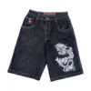 JNCO Y2K Shorts pour hommes harajuku hip hop chinois dragon graphique imprime baggy denim gym gothique gothique basketball 240325