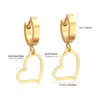 Hoop Huggie Earrings Luxusteel Statement Gold Color Sier Tone Aretes Heart Shape Lovers Earring Fashion Jewelry Friend Drop Delivery Otqce