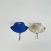 Летняя Quickdry Buckte Hat для ребенка с твердым цветом Письмо детское рыбацкое крышка для ультрафиолетовой защиты Дети Панама Солнца Шляпа 240408