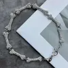 Diseñador Viviane Westwood Jewelry Empress Dowager XI Spicy Girl Full of Diamond Bones Collar empalmado Collar de collar de estilo dulce y fresco