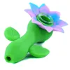 Wholesale 4.6'' Sunflower silicone hand pipe with Hidden Bowl smoking pipes Unbreakable silicone water pipe