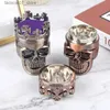 Gerrette di grondaia Herb Punk Punk Punk Ghost Head Skull Style Style Tobacco Spice Spezia Grinder Manuale a 3 strati Muller Muller Accessori fumatori Q240408