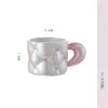 Mugs French Retro Hand-painted Ceramic Cup Creative Ins Irregular Pearl Mug Light Luxury Simple Coffee With Handle