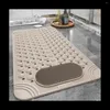 Baignoires Mat à mémoire de salle de bain Mat à mémoire de salle de bain 3D pavé pavé de tapis absorbant couloir de toilette