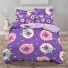 Zestawy pościeli Dekbedovertrek 150 200 Księżniczka Donut Duvet Cover Set BLOTHES HOME TEXTILE BEZNE