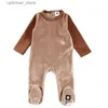 Rompers Baby romper kids clothes long sleeves footie velour and corduroy pajamas set baby overalls boy/girl clothes baby autumn romper L47