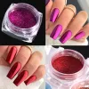 Glitter 24 Colors Metal Chrome Nail Powder Metallic Magic Mirror Effect Rubbing UV Gel Polish Glitter Pigment Manicure Art Flakes Dust