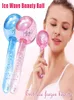 2PCSLOT Large Magic Ice Globes Hockey Energy Face Massager Beauty Crystal Ball Facial Cooling Globe Water Wave for Eye Massage3064810