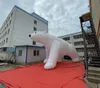 8 m de long (26 pieds) Géant blanc gonflable Polar ours extérieur publicitaire Balon Animal pour la décoration de l'événement de la ville