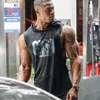 Tabbus de gymnase HOMMES Men de fitness d'été Vêtements Body Bodyy Gest Veste Mens Sports Fashion Coton T-shirts sans manches plus taille 240329