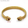 Pulseras de encanto brazalete de cable retorcido brazalete de brazalete múltiples pulseras diseñador joyas hombres mujer oro240408tbva