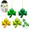 Feestdecoratie 8 stks schattige Shamrocks ornamenten veel geluk hangende decoraties mini festival thema st Patrick Day Supplies