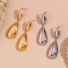 2024 Modern Waterdrop Shaped Earrings 18K Gold Plated Stainless Steel Waterproof Fashion Teardrop Women Stud Earrings