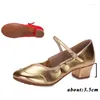 Dansschoenen voor vrouw meisjes dames latin ballroom moderne salsa oefening dansen gesloten teen vierkant zacht rubber zool