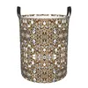 Laundry Bags Jewelry Gemstone Silver Crystal Basket Foldable Glitter Rhinestones Diamonds Clothes Toy Hamper Storage Bin For Nursery