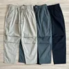 Men's Pants 97% Cotton Washed Workwear For Men Spring Summer Pleated Casual Loose Straight Trousers American Youth Male Elastic Waist