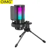 Microphones USB Condenser Microphones Luxury RGB For PC Computer Laptop Video Singing Gaming Recording PS4 Desktop Tripod Ampligame Mic